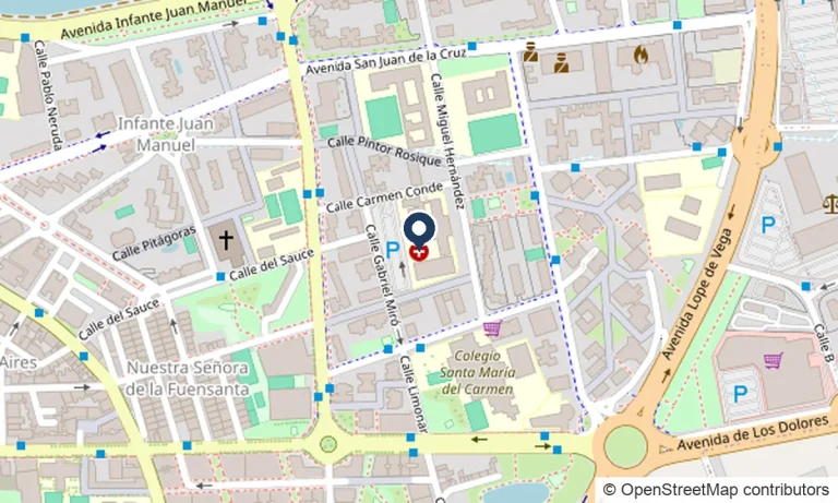 Mapa de situación del Hospital Quirónsalud Murcia